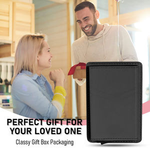 Cartera Delgada Minimalista con Logotipo Personalizado, Tarjetero con Protección RFID para <span class=keywords><strong>AirTag</strong></span> - Product Image 5