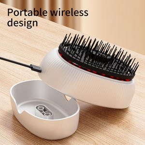 Peine de Masaje Electrónico Inalámbrico Recargable XiNan XN-A1, ABS, con Luz Roja, Vibración, para el Crecimiento del Cabello, Lavable - Product Image 3