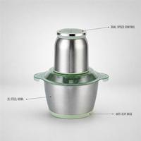 Hachoir à viande électrique commercial en acier inoxydable 2L, machine de traitement des aliments multifonctionnelle portable pour la maison, vente en gros