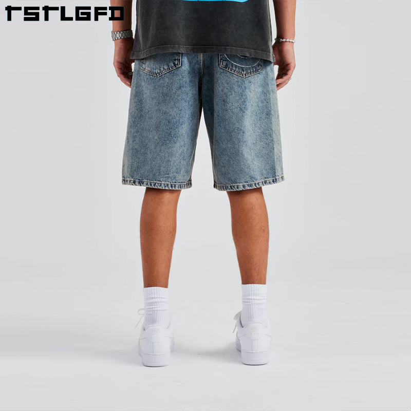 【KOOLOSET】D-Ring Sand Washed Bermuda Denim Downtown Denim Cutoffs