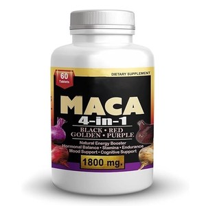 Erkekler ve kadınlar için siyah <span class=keywords><strong>Maca</strong></span>, kırmızı, altın ve mor doğal enerji takviyesi <span class=keywords><strong>Maca</strong></span> kök tabletlerin güçlü 4-in-1 karışımı - Product Image 2