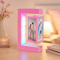 Marcos de Fotos Giratorios de Levitación Magnética de Plástico Ludaye con Pantalla Flotante Luminosa - Venta al por Mayor de Fábrica, Regalo Creativo