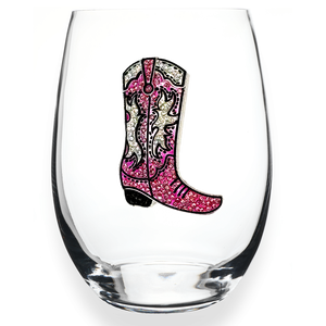 Gobelets à vin en cristal à tige inspirés d'un chapeau de cowboy rose de haute qualité OEM vente en gros - Product Image 2