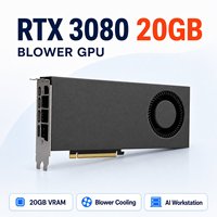 Carte graphique de serveur RTX 3080 20G haute performance pour l'IA, avec mémoire vidéo GDDR6 et ventilateur de refroidissement, neuve