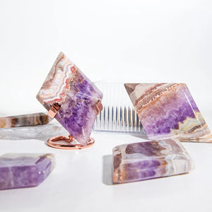 Vente en gros de pierres naturelles de guérison en améthyste et agate de haute qualité, en forme de losange, pour la décoration intérieure unique et les cadeaux de vacances - Product Image 4