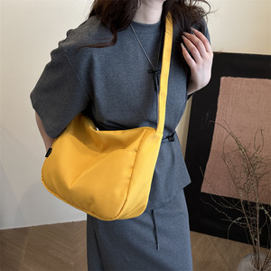 2025 New Fashion Casual <b>Canvas</b> <b>Large</b> Capacity Casual Dumpling <b>Bag</b> Female 2025 New Single Shoulder Crossbody <b>Bag</b> - Product Image 1