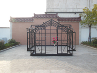 Serre d'Orangerie Growell GT10 Grande et Robuste avec Cadre en Aluminium Durable et Verre Trempé, Montage Facile pour Utilisation en Jardin Extérieur