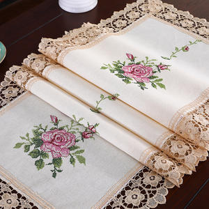 Nuovo moderno cinese avanzato ricamo <span class=keywords><strong>a</strong></span> <span class=keywords><strong>punto</strong></span> <span class=keywords><strong>croce</strong></span> runner <span class=keywords><strong>da</strong></span> tavolo <span class=keywords><strong>da</strong></span> pranzo casa tavolo <span class=keywords><strong>da</strong></span> tè corridori copri asciugamano all'ingrosso moderno - Product Image 2