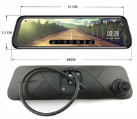 Rétroviseur de qualité supérieure de 10 pouces avec support spécial Miroir Dvr à double objectif Dashcam Produit par le fabricant