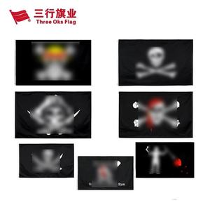 90*150cm Bandana rossa bandiera pirata 3 * 5ft un pezzo di bandiera di Halloween produttore di tecniche di stampa digitale in magazzino - Product Image 1