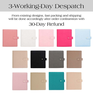 Hongbo bán chạy nhất 13-màu chần Pebble da A5 chất kết dính chương trình nghị sự 35 mm-vàng Vòng Ngân Sách nộp hồ sơ máy tính xách tay bìa hàng tuần - Product Image 2