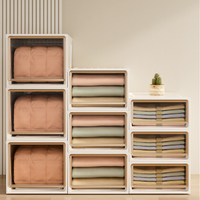 Boîte de rangement pour vêtements WANUO, boîte de rangement pour literie, organisateur de vêtements pour chambre à coucher, armoire, tiroir de rangement en plastique