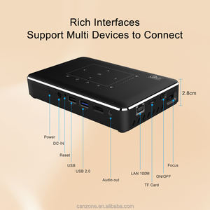 Mini <span class=keywords><strong>projecteur</strong></span> portable de poche Canzone <span class=keywords><strong>LED</strong></span> DLP 4K Ready avec 2 Go de RAM, <span class=keywords><strong>batterie</strong></span> intégrée, Android 9 et Wi-Fi pour l'extérieur - Product Image 2