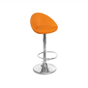 Ghế quầy bar xoay hiện đại có thể điều chỉnh, chất liệu giả da, chân mạ crôm, nâng hạ bằng piston, ghế quầy bar sang trọng, sản xuất tại Thổ Nhĩ Kỳ - Product Image 3