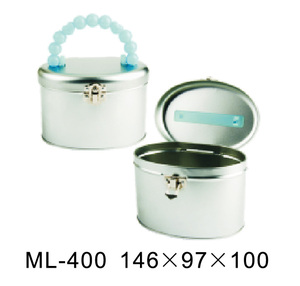 Boîtes à déjeuner en étain de forme ovale avec poignée de cordes de perles beaux bijoux <span class=keywords><strong>coffre</strong></span> à l'épreuve des enfants étui à la mode cadeau pour <span class=keywords><strong>fille</strong></span> pour <span class=keywords><strong>jouet</strong></span> de bonbons - Product Image 4