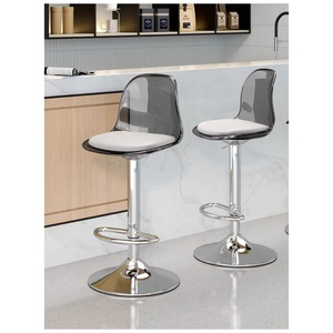 Chaises <span class=keywords><strong>de</strong></span> comptoir pour cuisine, tabourets <span class=keywords><strong>de</strong></span> <span class=keywords><strong>bar</strong></span>, meubles, chaises pivotantes réglables en hauteur pour restaurant et <span class=keywords><strong>bar</strong></span>, transparentes - Product Image 1