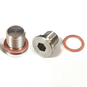 Universal M12*1.5 Threaded Hexagonal <b>Screw</b> Plug SS304 Sealed Bung Kit with <b>Copper</b> Gasket for Auto Modification - Product Image 2