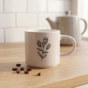 Taza de Porcelana con Diseño Floral Retro Creativo, Estilo Clásico, Apta para Lavavajillas y Microondas, Regalo Ideal para Café - Product Image 3