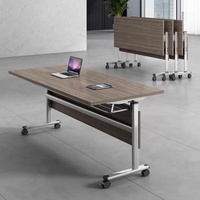 Table pliable de conférence de formation de conception moderne Roues de réunion Confrence Office Desk