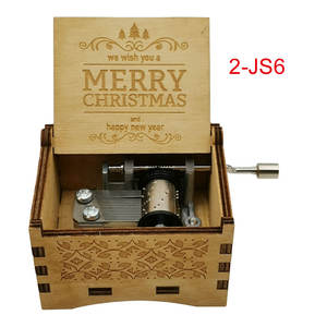 Scatole <span class=keywords><strong>musicali</strong></span> a manovella in legno per compleanno/anniversario/vi auguriamo un <span class=keywords><strong>buon</strong></span> <span class=keywords><strong>Natale</strong></span> regali unici per mamma/figlia/moglie - Product Image 1