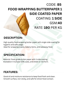 Food Grade <b>White</b> OGR <b>Paper</b> Oil Grease Resistant <b>Paper</b> for Bakery Food <b>Wrapping</b> Packaging and Industrial Applications - Product Image 4