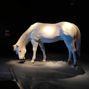 Grande statue de cheval animatronique réaliste, décoration de mariage de luxe, accessoire animal mobile, modèle d'événement avec fourrure réaliste - Product Image 2