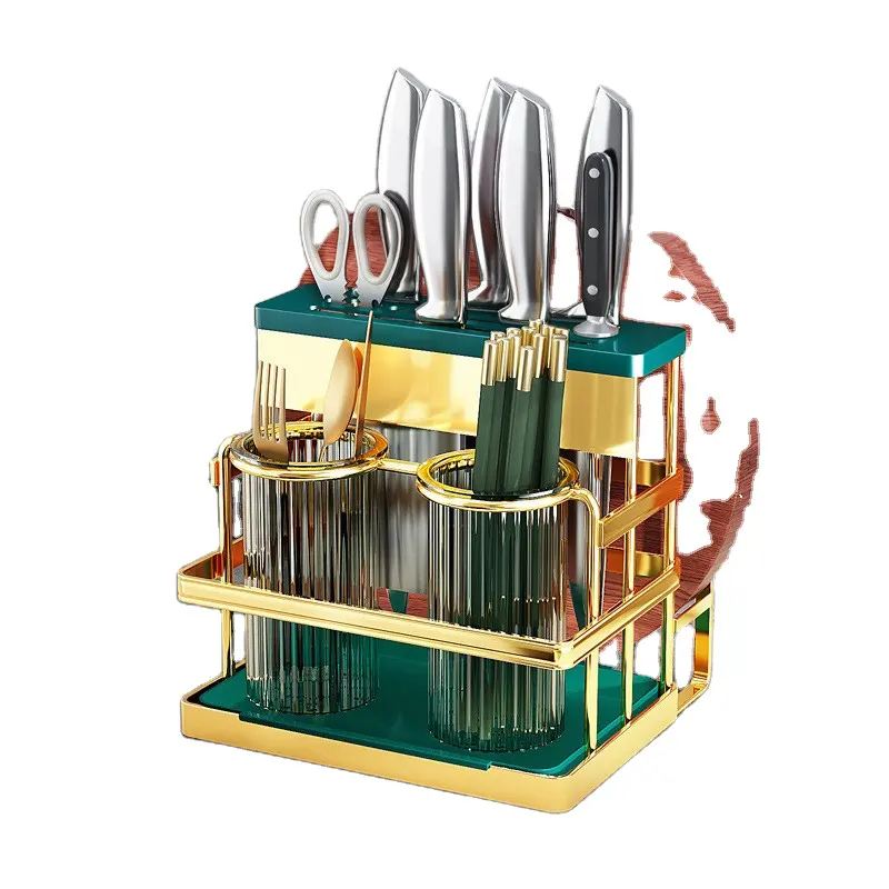 Estante de almacenamiento de cocina de nuevo estilo 2024, soporte organizador de cuchillos, caja de palillos, estante de cubiertos, estante de cuchillos de cocina montado en la pared