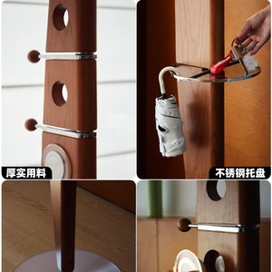 Perchero Aegir de Madera con Estante de Almacenamiento y Lámpara, Estilo Bauhaus, Diseño Vintage - Product Image 4