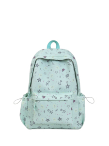 Sac à dos pour ordinateur portable JINZE4003 JINZE tendance ciel étoilé, imprimé étoiles bleues, sac d'école souple pour adolescents et étudiants - Product Image 1