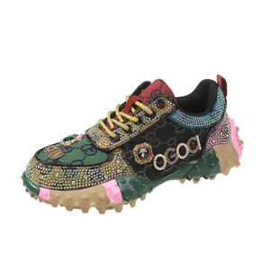 Chaussures basses tendance <span class=keywords><strong>pour</strong></span> femmes avec strass - Respirantes, semelle plate, décoration <span class=keywords><strong>en</strong></span> strass, baskets décontractées avec design antidérapant - Product Image 6