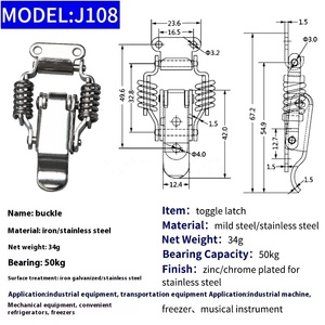जे 108 स्प्रिंग प्रेशर लॉक xingtili कनेक्शन के लिए लकड़ी के बॉक्स के लिए लकड़ी के बॉक्स के लिए लकड़ी के बॉक्स के लिए - Product Image 4
