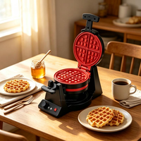 Gaufrier double face antiadhésif 190 mm à rotation automatique, avec voyant lumineux, pour la cuisine – Le plus vendu