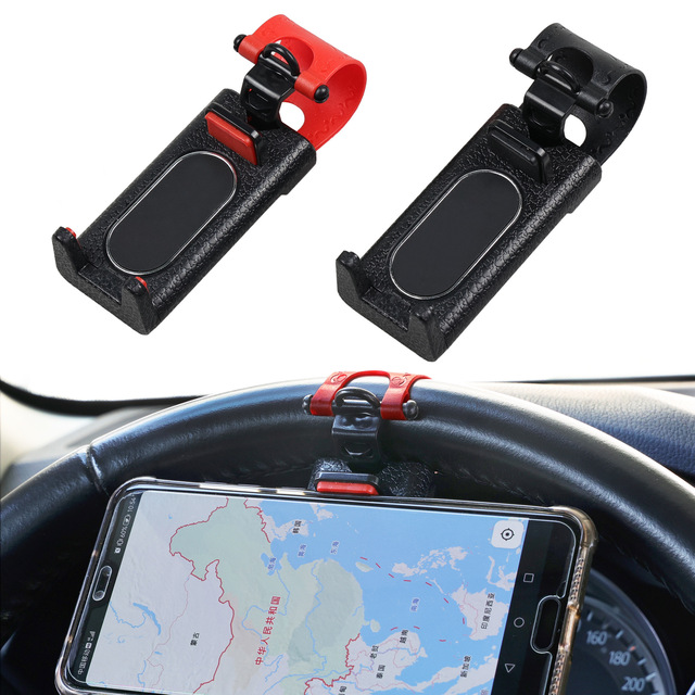 Steering Wheel 2Nd Generation Adjustable Height Clip-On Car Phone Holder Model CJ-104 Navigation Phone Mount Wholesale