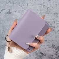 Porte-monnaie compact et mignon pour femme, nouveau style 2025, en cuir PU, organiseur de documents