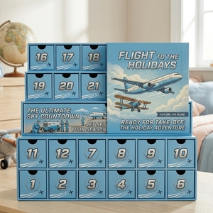 Caja de <span class=keywords><strong>Calendario</strong></span> de <span class=keywords><strong>Adviento</strong></span> Navideño con Camuflaje y Logotipo Personalizado, 24 Cajones, Caja de Regalo de Cartón para Juguetes, Vehículos, Regalos para <span class=keywords><strong>Hombres</strong></span>, Empaquetado al por Mayor - Product Image 2