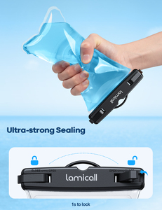 Lamicall PRAB03 Floating <strong>Waterproof</strong> <strong>Phone</strong> Holder IPX8 Underwater Dry <strong>Bag</strong> Clear Pouch Case Support Face ID For 7 Inch Cellphone - Product Image 6