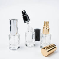 Botol Parfum Mini Silinder 5ml Tebal Bulat Isi Ulang dengan Tutup Ulir dan Cetak Sablon Kaca
