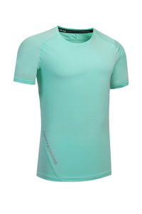 חולצת טי ספורטיבית לגברים עם הדפס לוגו בהתאמה אישית, צווארון עגול, שרוולים קצרים, ידידותית לסביבה, ייבוש מהיר, 100% פוליאסטר ארוג, דוגמה חלקה, הדפס דיגיטלי - Product Image 2