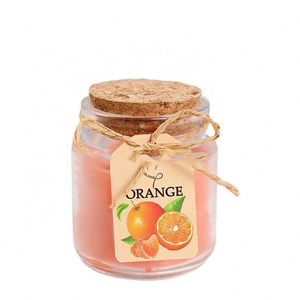 Bougie en mélamine parfumée à la vanille dans un pot en plastique avec couvercle en liège, porte-bougie rond pour la décoration de la maison, qualité alimentaire - Product Image 3