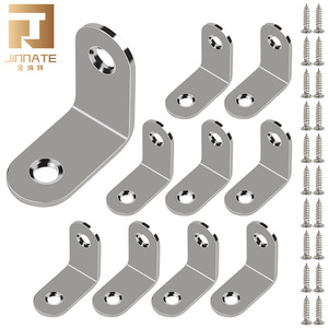 Jinnate Stainless Steel Angle Brackets 90 Degree L Shape Right Angle Shelf Supports Table Chair Connectors - Product Image 2