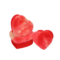 Evergreenwrap Ensemble de 3 boîtes cadeaux en forme de cœur imbriquées, boîte à fleurs en peluche tie-dye en forme de cœur pour la Saint-Valentin, un mariage, un anniversaire