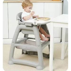 كرسي طعام متعدد الوظائف للأطفال كرسي بلاستيكي قابل للنقل عالي الجلوس قابل للإزالة مع عجلات - Product Image 5