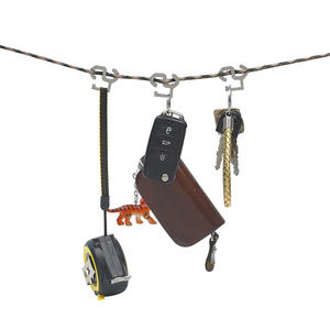 Gancho en Forma de S de Acero Inoxidable, Hebilla para Cuerda de Tienda de Campaña, Gancho de Almacenamiento, Abrazadera de Fijación para Camping al Aire Libre - Product Image 1