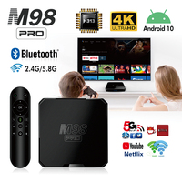 M98 Pro 4K ATV Box 2GB + 16GB allwinner H313 ANDROID 10 Set Top Box 2,4/5G dual WiFi y BT Quad Core TV Box