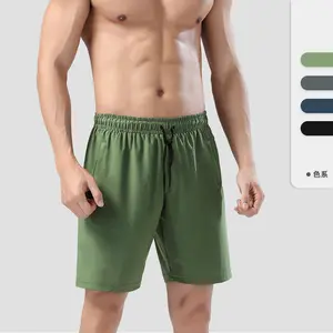 Polyester spandex fitness shorts sports gym men sportswear running elastic cool feeling workout mens shorts