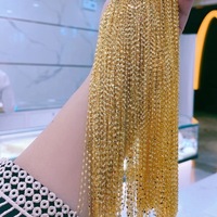 Mode de luxe AU750 pur véritable chaîne en or 18 carats collier bijoux fiançailles mariage colliers en or pour les femmes