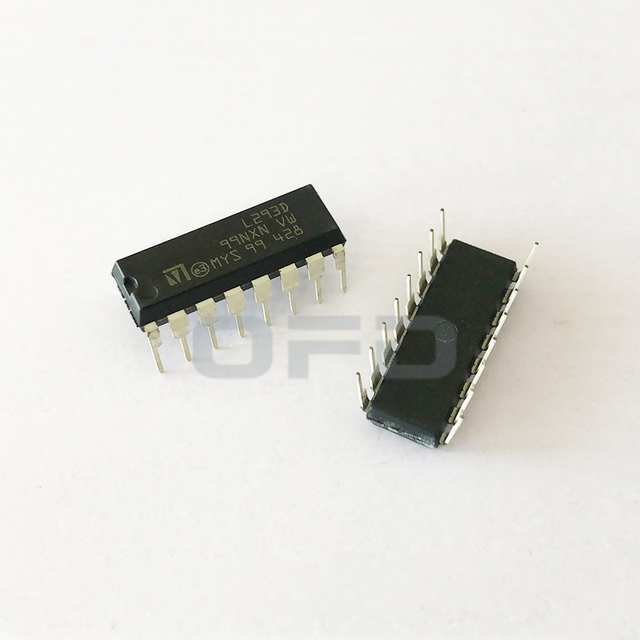 L293D DIP-16 Stepper Driver Chip IC Through Hole Push-Pull Four Channel Driver with Diodes 4-Channel Motor Driver IC L293D
