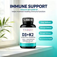 Kapsul Superfood Vitamin D3 K2 5000 IU Magnesium B6 Zinc Quercetin untuk Energi, Imunitas, dan Kesehatan Otot