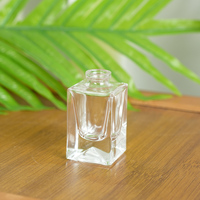 Flacons de parfum à col serti en stock, 10 ml, forme carrée, avec différents bouchons
