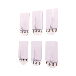 Plastic <strong>Wall</strong> <strong>Hooks</strong> Self Adhesive <strong>Key</strong> <strong>Hooks</strong> Removable Bulk or Blister Card Packing - Product Image 6